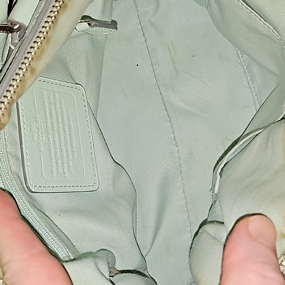 Coach Crossbody satchel in light seafoam green - Picture 9 of 10